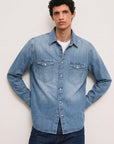Midweight Denim Shirt in Light Wash