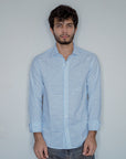 Blue Striped 100% Cotton Shirt