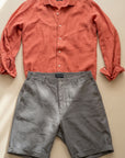Charcoal Gray Linen Shorts