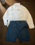 Navy Blue Linen Shorts