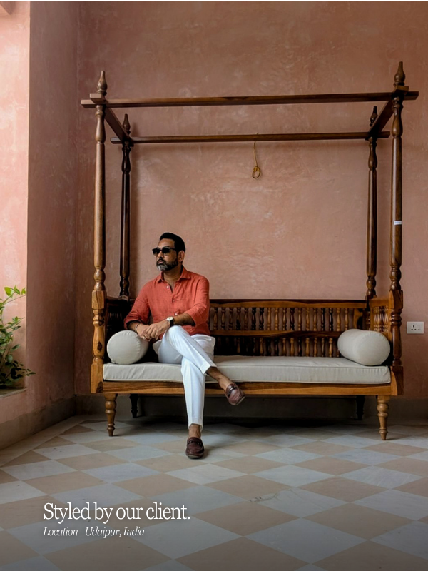 (Bestseller) Coral Red Linen Shirt