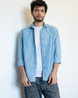 Lightweight Denim Shirt in Light Wash