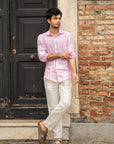 Natural Beige Linen Pants