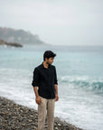 Black Irish Linen Shirt