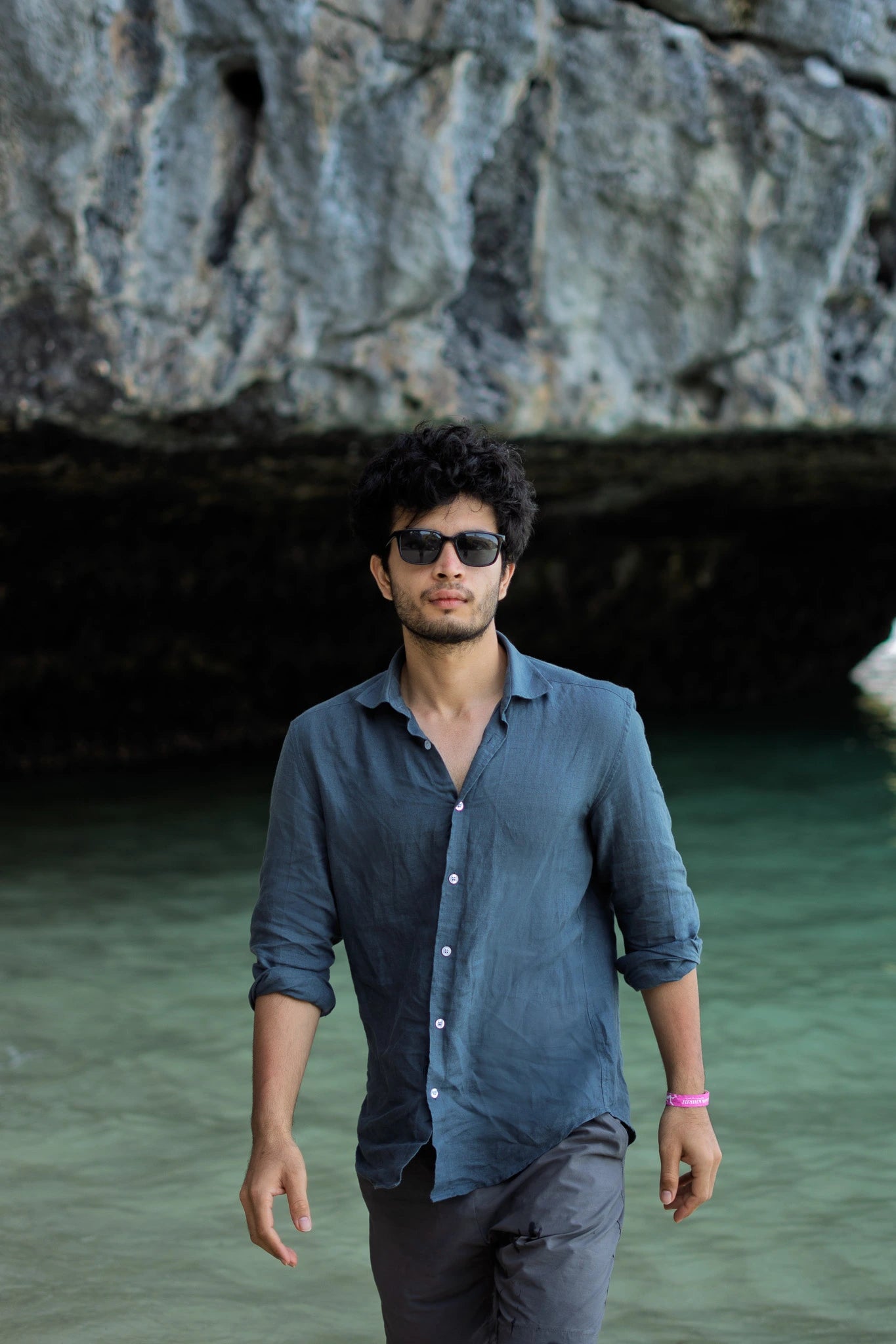 (Bestseller) Grey Linen Shirt