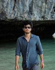 (Bestseller) Grey Linen Shirt