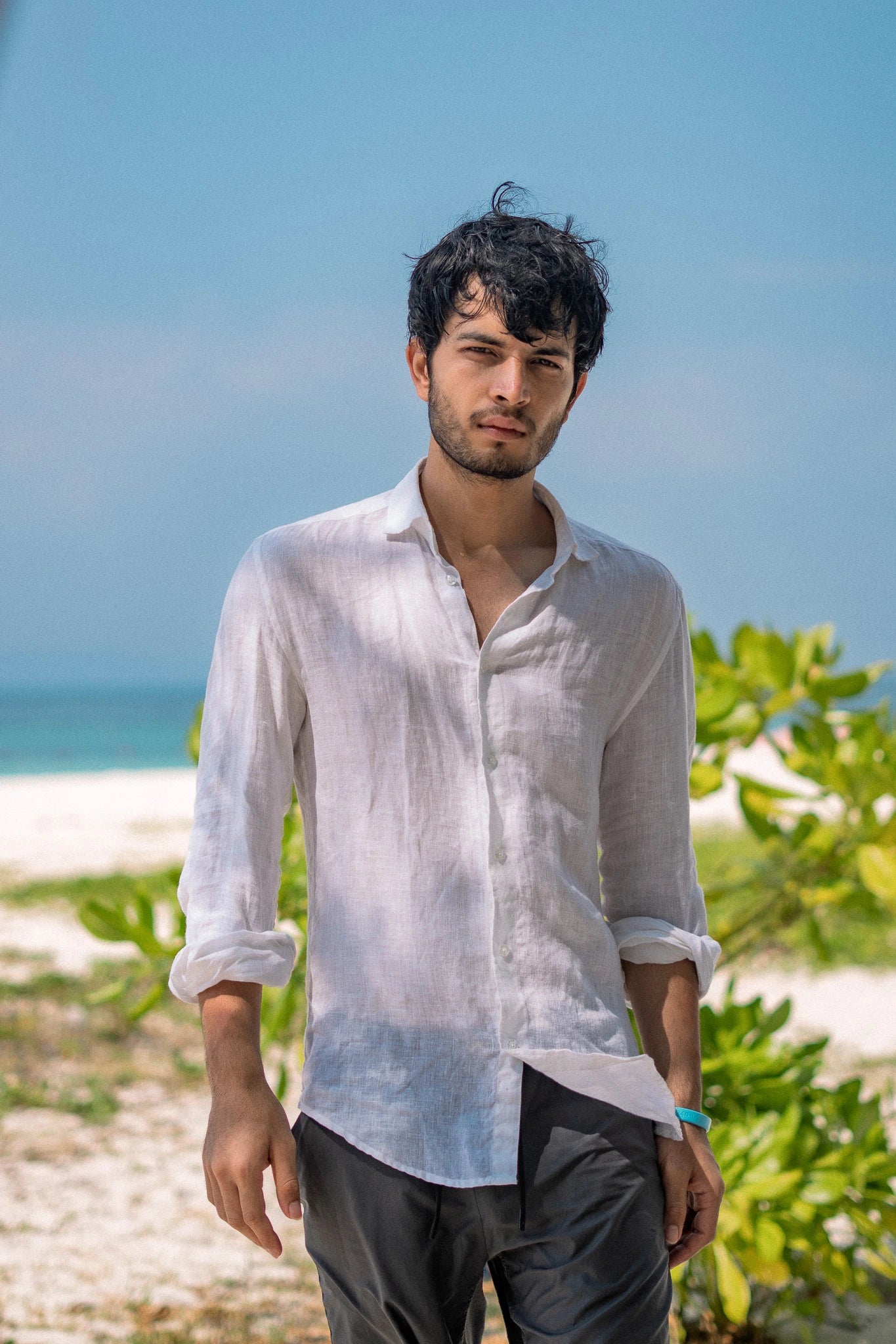 White Irish Linen Shirt