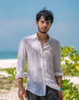 White Irish Linen Shirt