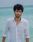 White Irish Linen Shirt
