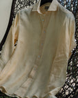 Yellow Pure Linen Shirt - 70 Lea