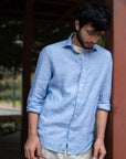 The Baird McNutt Irish Linen Shirt - Chambray Blue