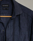 Ink Blue Pure Linen Shirt