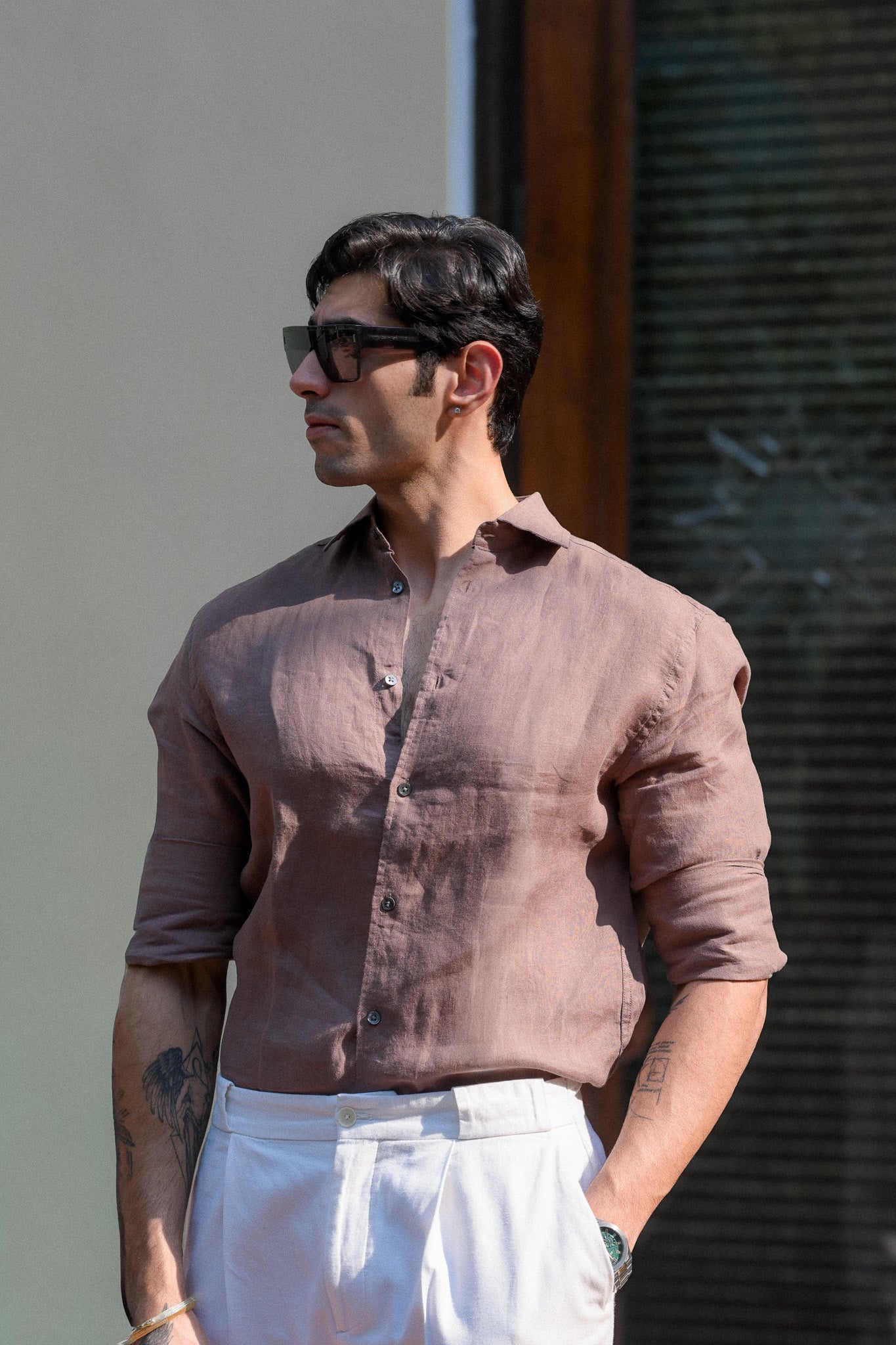 brown festival dress Buy Xkind Men's Mocha Brown Fine Corduroy Regular Fit Shirt Online at Low  Prices main image 0