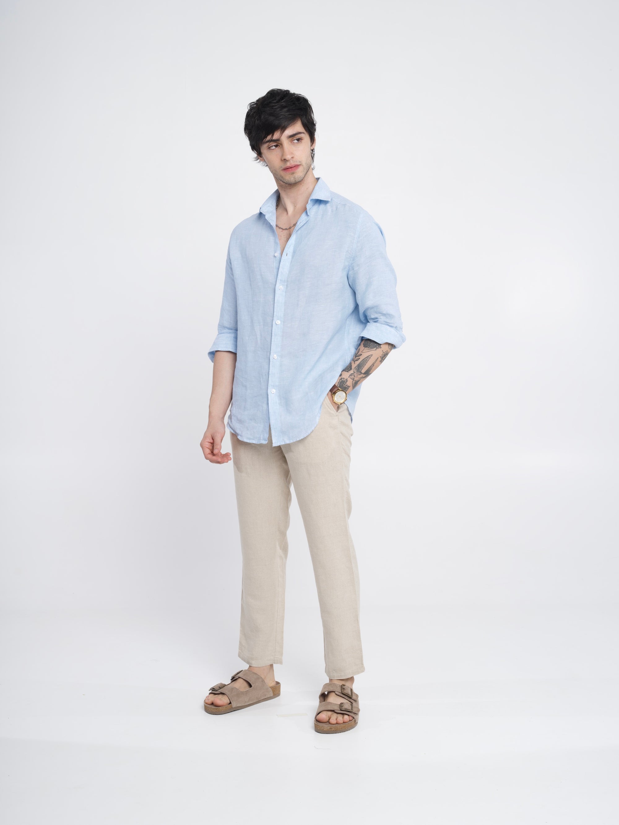 Sky Irish Linen Shirt