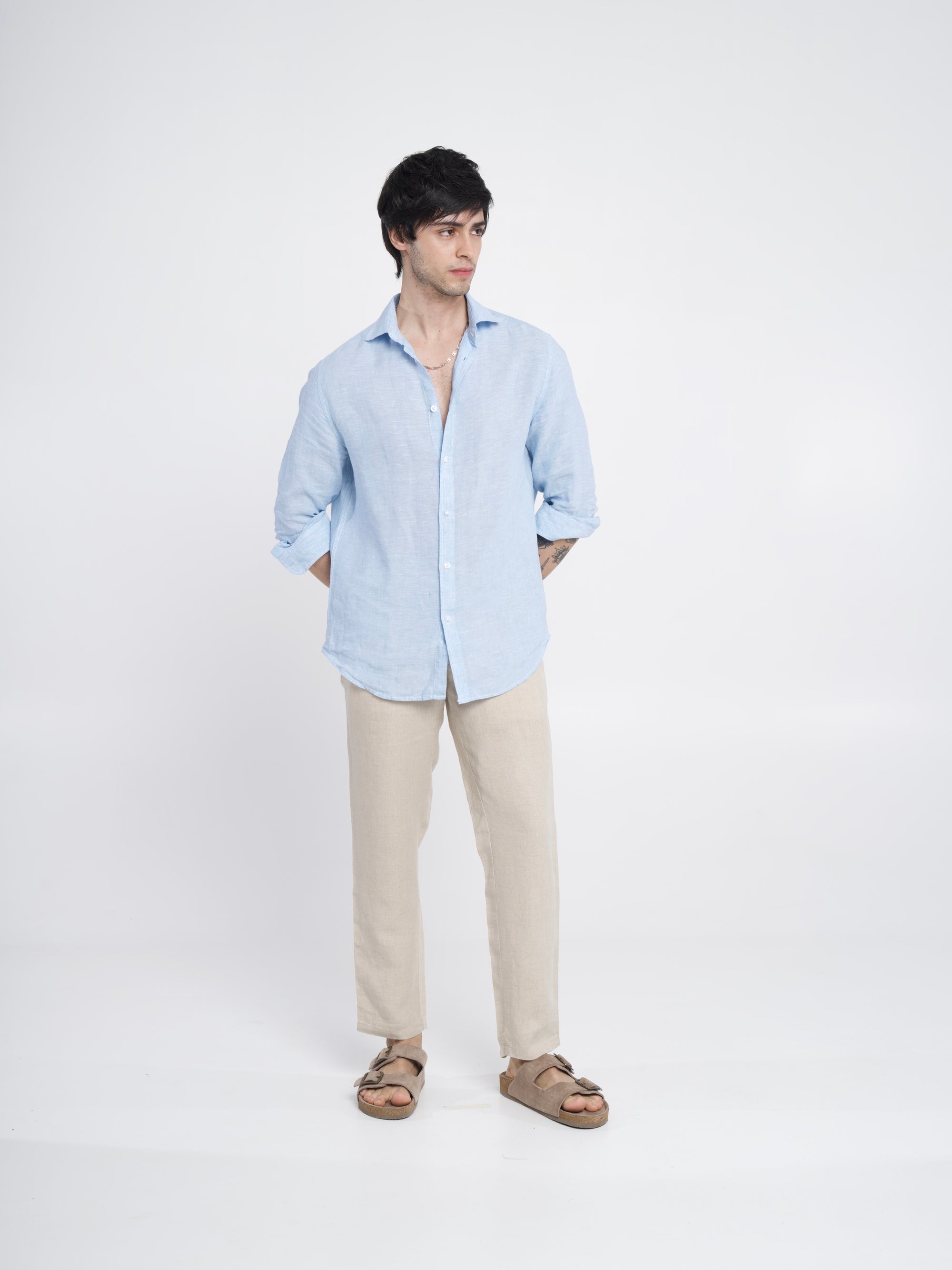 Sky Irish Linen Shirt