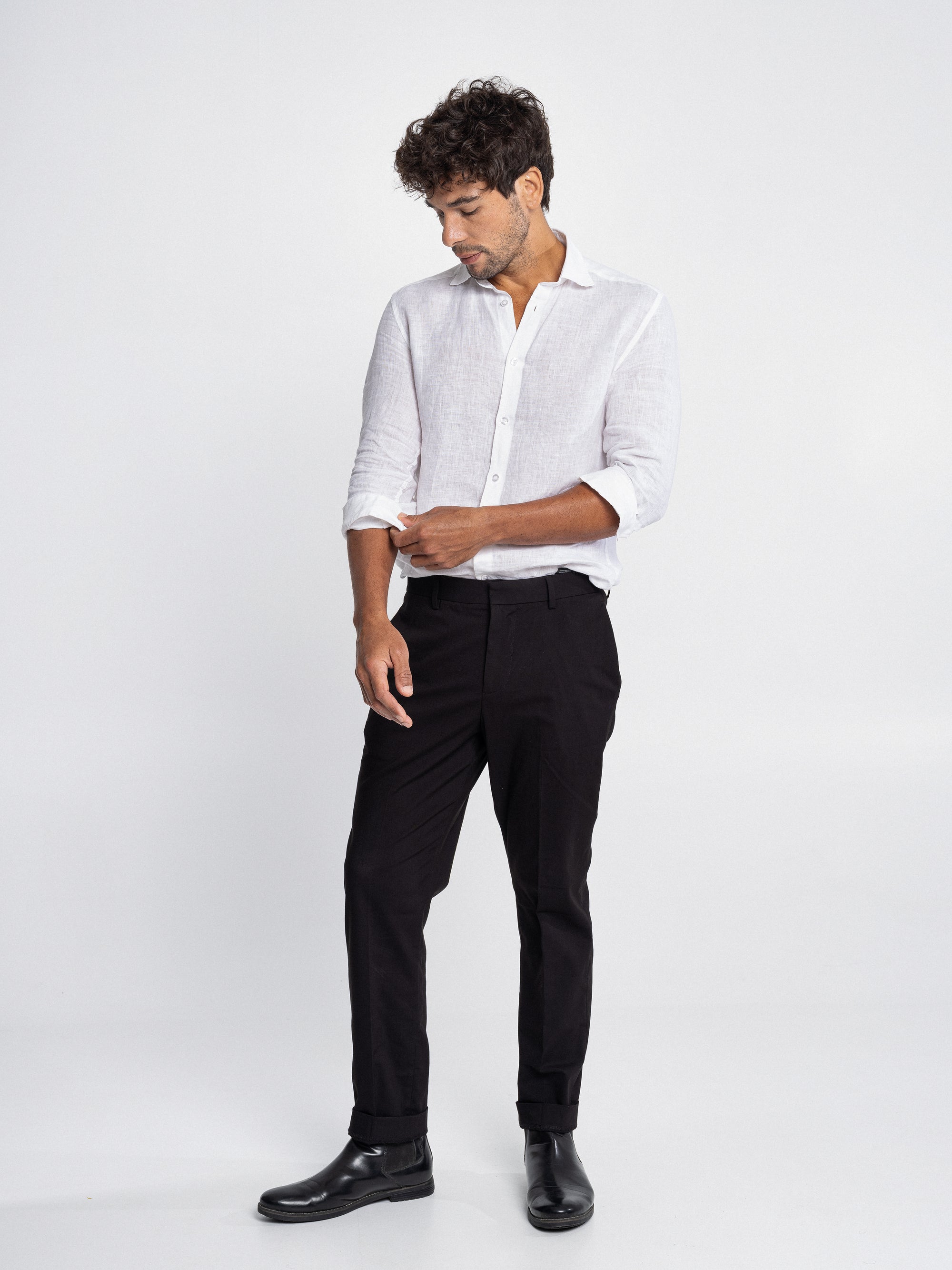 White Irish Linen Shirt