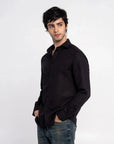 Black Irish Linen Shirt