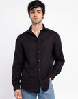 Black Irish Linen Shirt