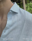 Sky Blue Pure Linen Shirt - 70 Lea