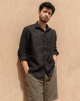 Black Irish Linen Shirt - 70 LEA