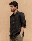 Black Irish Linen Shirt - 70 LEA