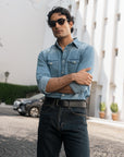 Midweight Denim Shirt in Light Wash