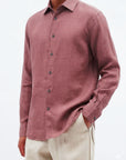 Irish Linen Shirt - Opium
