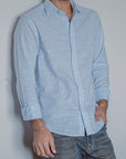 Blue Striped 100% Cotton Shirt