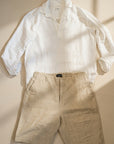 Beige Linen Shorts