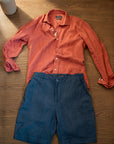 Navy Blue Linen Shorts