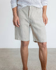 Beige Linen Shorts