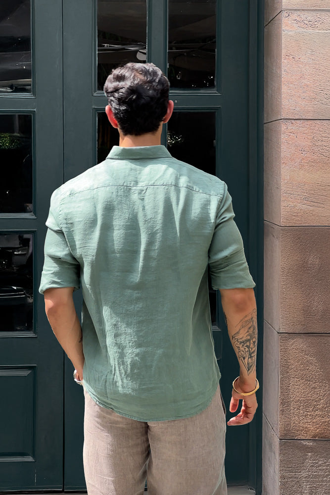Sea Green Irish Linen Shirt Stan Edition Sea Green Irish Linen Shirt Stan Edition