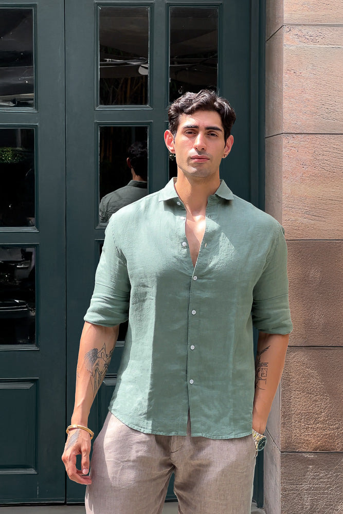 Sea Green Irish Linen Shirt – Stan Edition