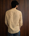 Cream Irish Linen Shirt - 70 Lea Mao Collar