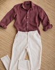 Plum Irish Linen Shirt