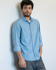 Lightweight Denim Shirt in Light Wash