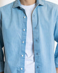 Lightweight Denim Shirt in Light Wash