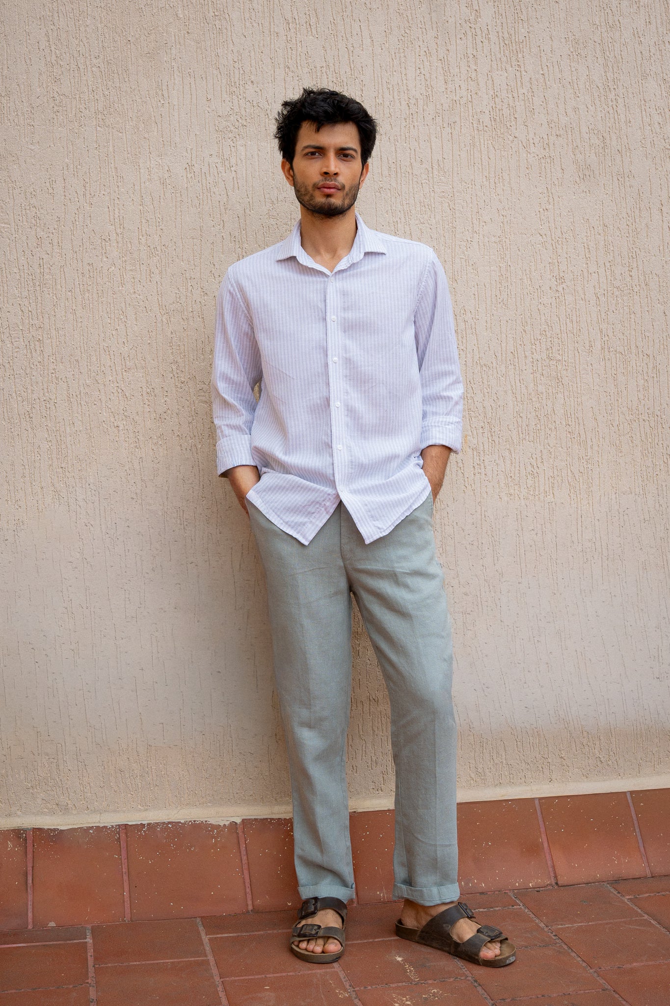 Mint Green Linen Pants