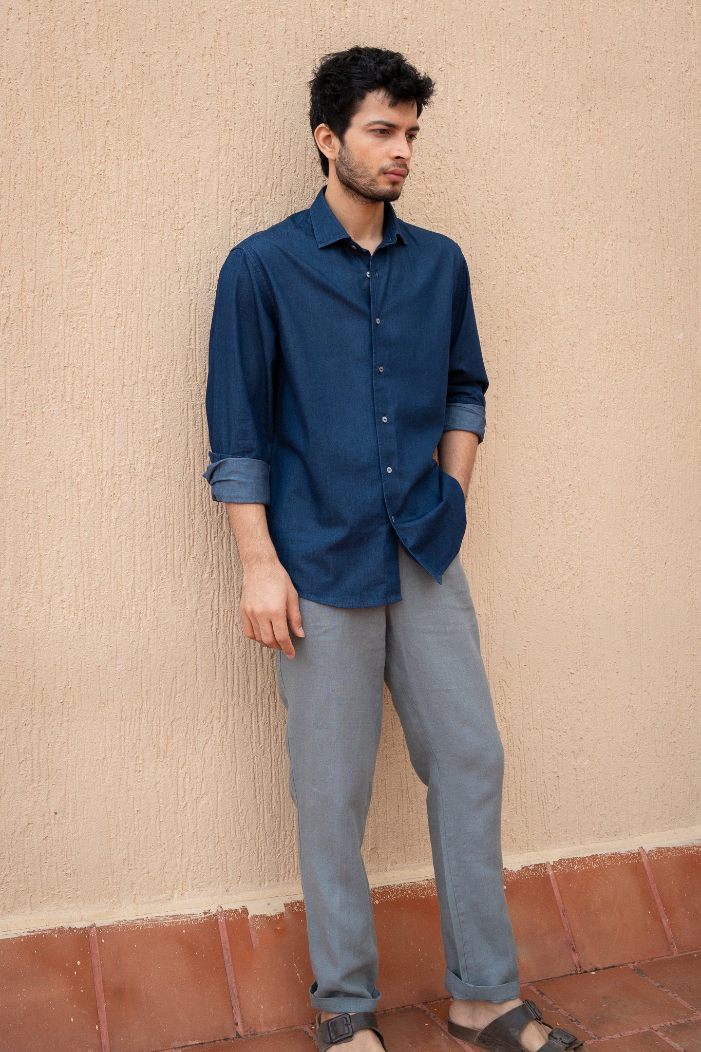 Grey Linen Pants