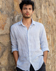 Indigo Stripe Finest Linen Shirt