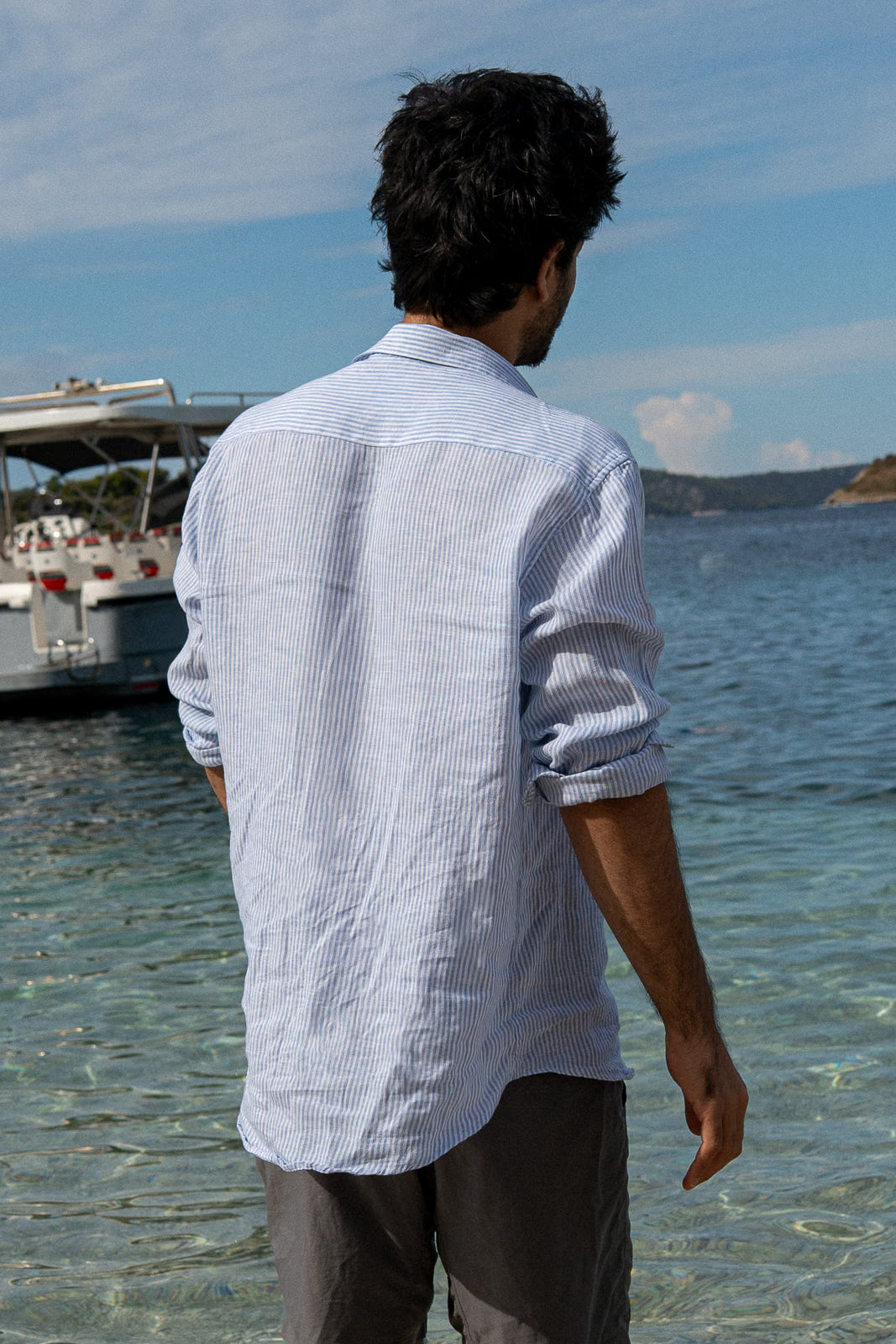 Indigo Stripe Finest Linen Shirt