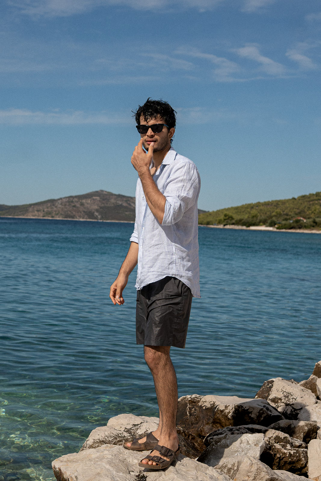Indigo Stripe Finest Linen Shirt