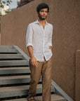 Brown Linen Pants
