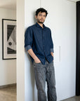 Lightweight Denim Shirt in Dark Wash