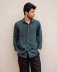 Black Linen Shorts
