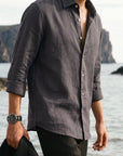 Charcoal Grey Irish Linen Shirt