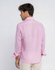 Pink Irish Linen Shirt