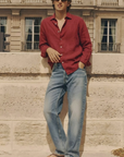 Red Linen Shirt