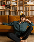 Dark Green Irish Linen Shirt